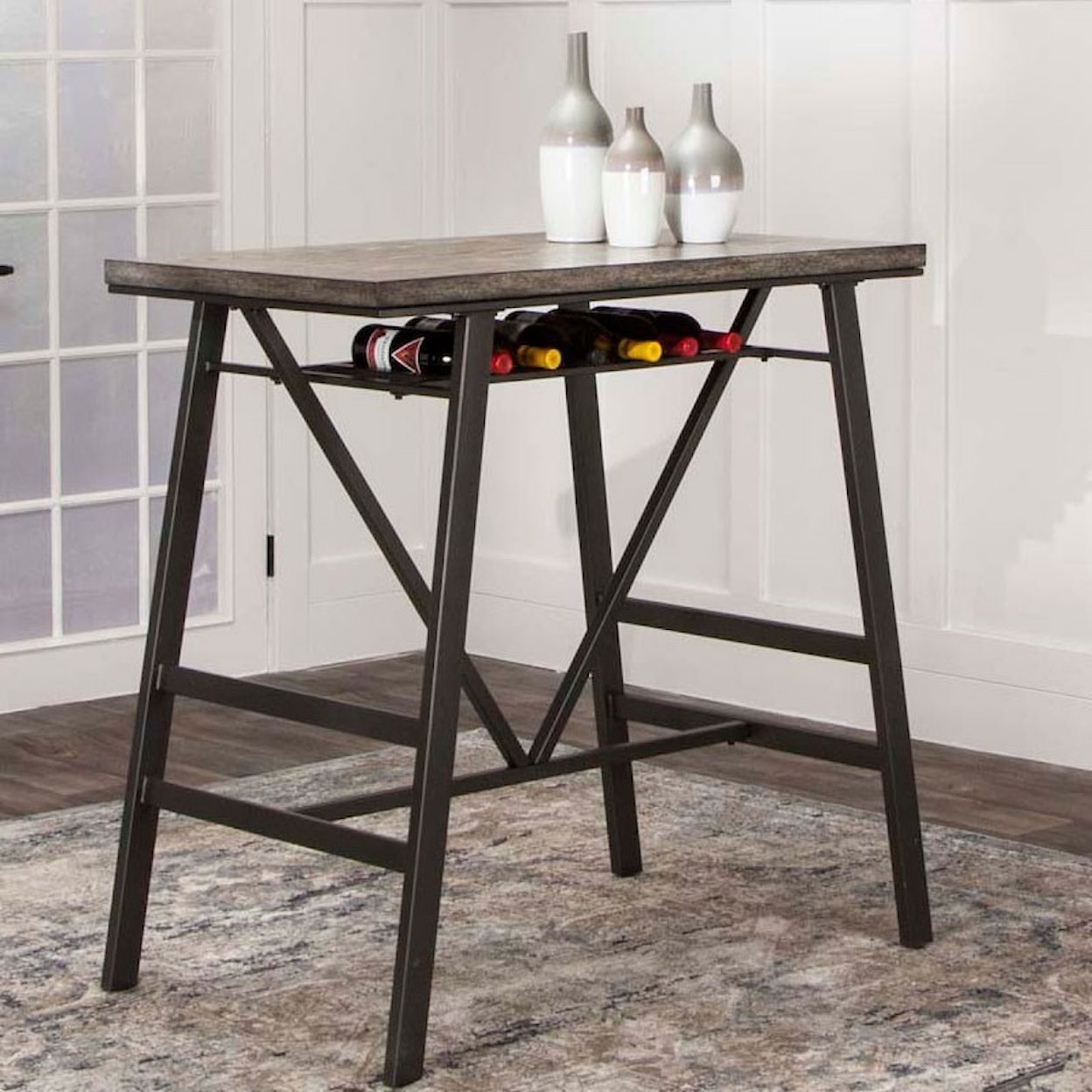 Cramco, Inc Ascot Pub Table with Wine Rack