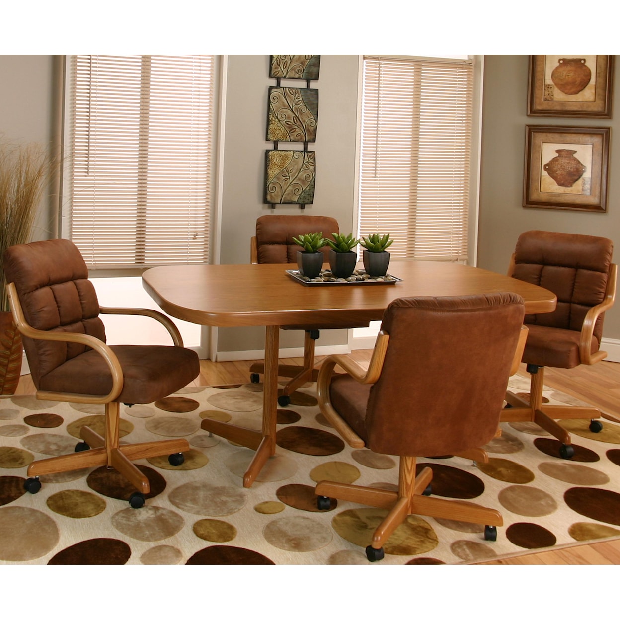 Cramco, Inc Cramco Motion - Atwood Sunset Oak Table and Chair Set