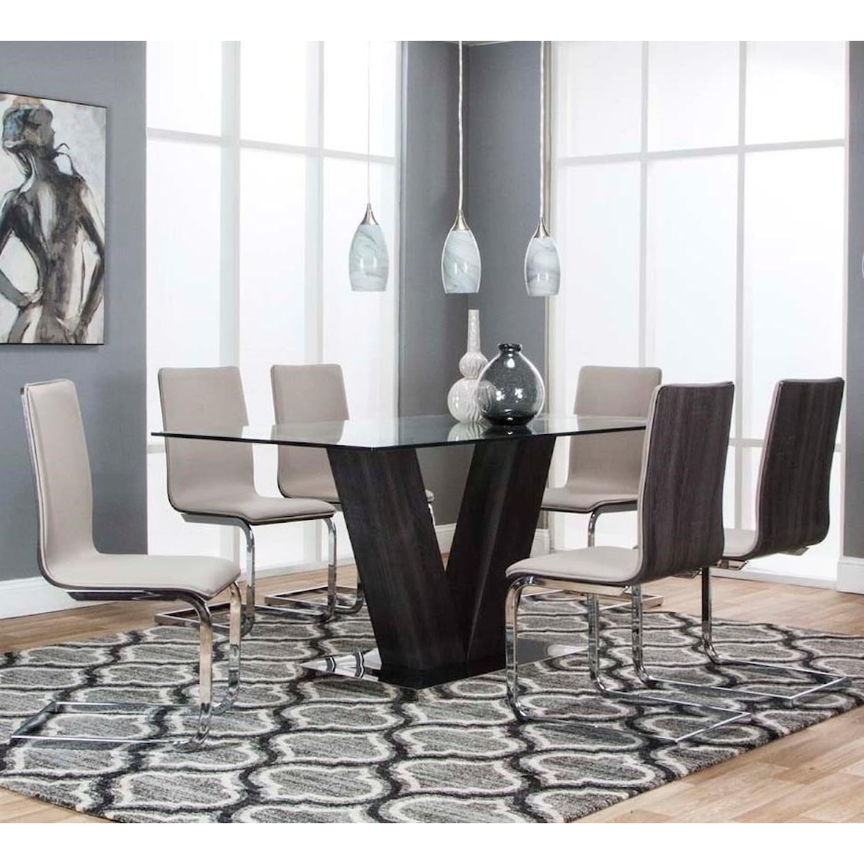 Cramco, Inc Axel 7pc Dining Room Group