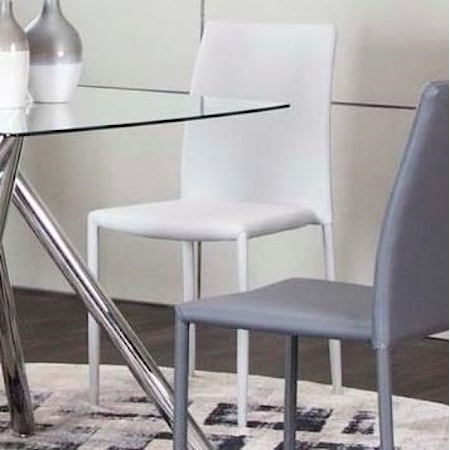 Light Gray Polyurethane Side Chair