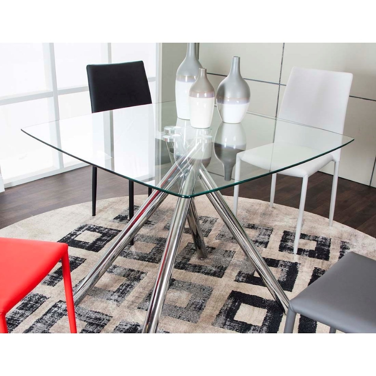 Cramco, Inc Capri 5-Piece Glass Top Table Set