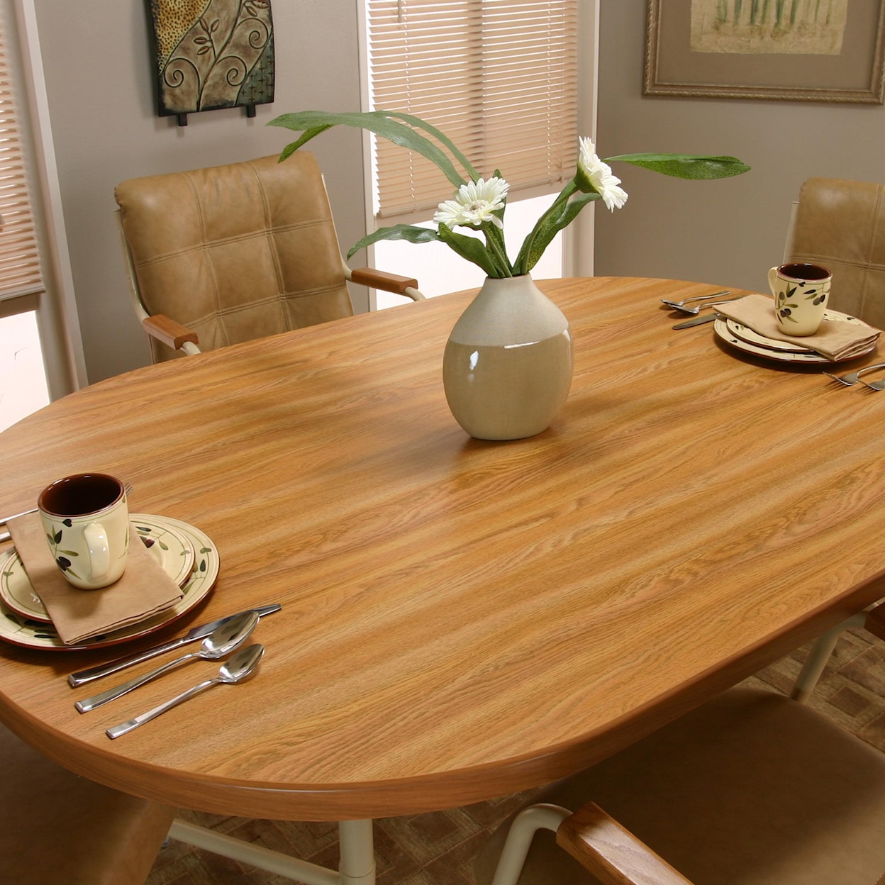 Cramco, Inc Cramco Motion - Carter  Oval Rustic Oak Laminate Table Top