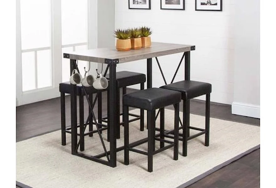 Clary Clary 5-Piece Pub Dining Set by Cramco, Inc at Morris Home