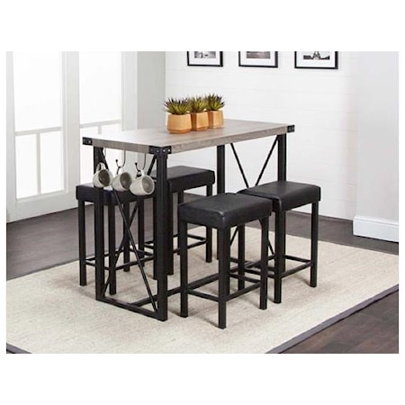 Clary 5-Piece Pub Dining Set