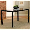 Cramco, Inc Como Black Metal Table with Black Glass Top