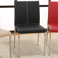 Chrome Stack Chair w/ Upholstery