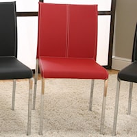 Chrome Stack Chair w/ Upholstery