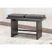 Dining Bench with Split Cushion Seat