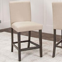 Counter Height Stool with Upholstered Seats and Backs