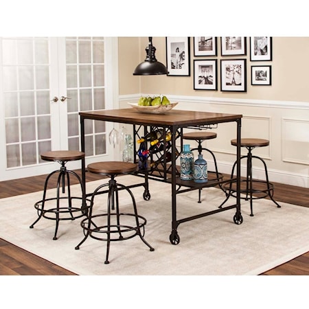 5 Piece Counter Height Dining Set