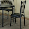 Cramco, Inc Cramco Dinettes - Dorado Black Texture/Black Vinyl Side Chair 