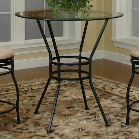 Round Glass Pub Table