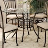 Cramco, Inc Denali 5 Piece Round Glass Table with Chairs