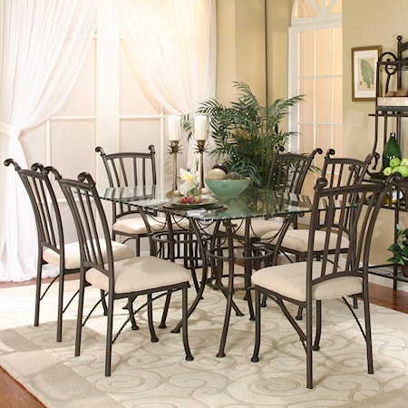 5 Piece Rectangular Glass Table with Chairs