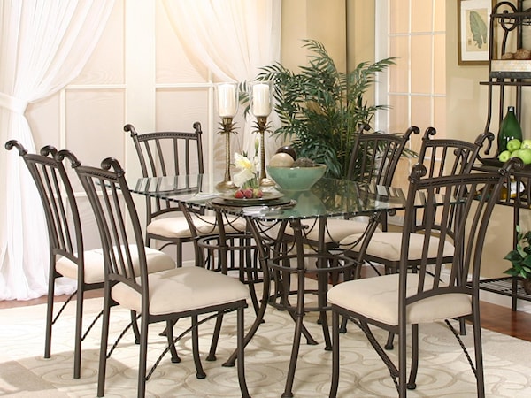 5 Piece Rectangular Glass Table with Chairs