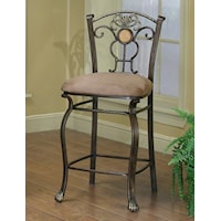 24" Counter Stool with Upholstered Seat