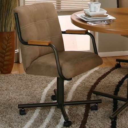 Espresso Tilt-Swivel Chair 