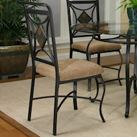 Metal Side Chair w/ Upholstered Seat
