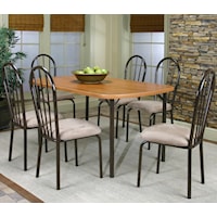 7 Piece Leg Table and Side Chair Set