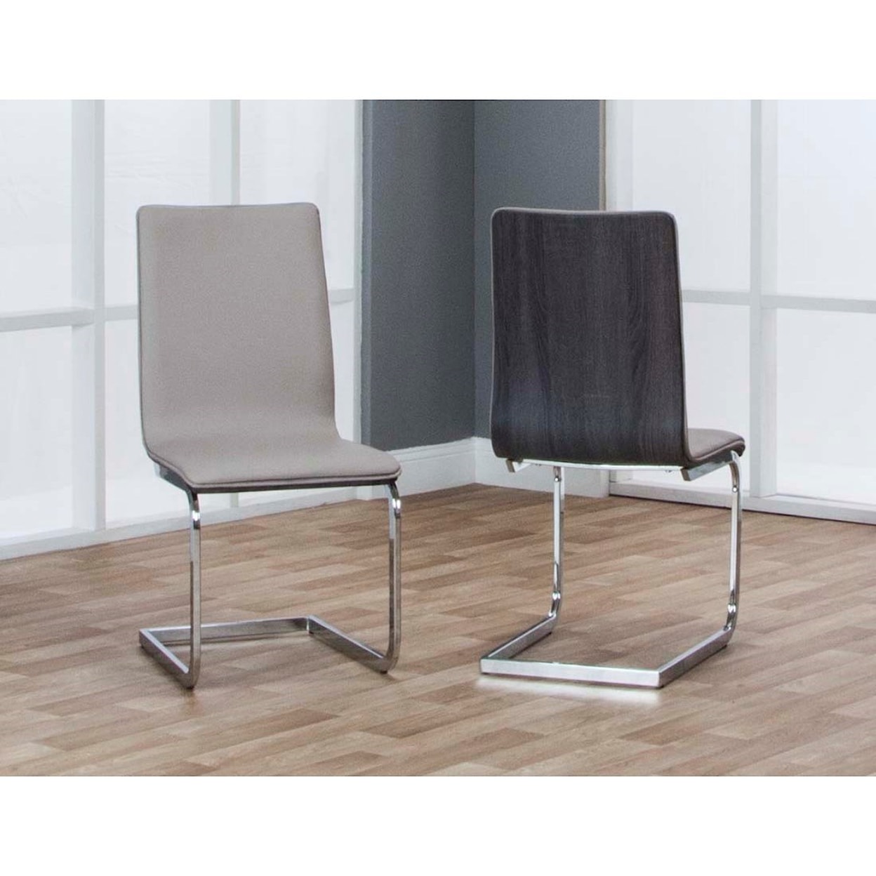 Cramco, Inc Holden Champagne/Charcoal Woodgrain Side Chair