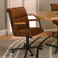 Dining Arm Chair With Casters