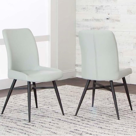 Medium Gray Polyurethane Side Chair