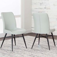 Contemporary Medium Gray Polyurethane Side Chair