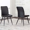 Cramco, Inc Lemans Black Polyurethane Side Chairs