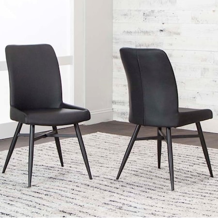 Black Polyurethane Side Chairs
