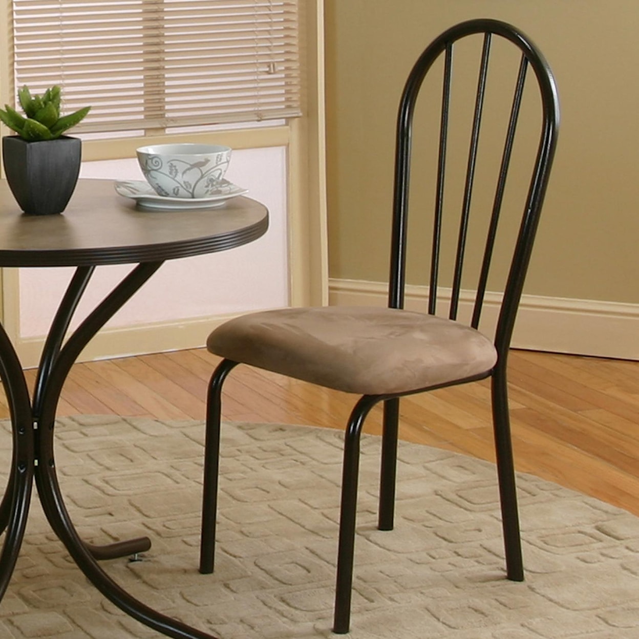 Cramco, Inc Linen Java/Cappacino Microsuede Side Chair