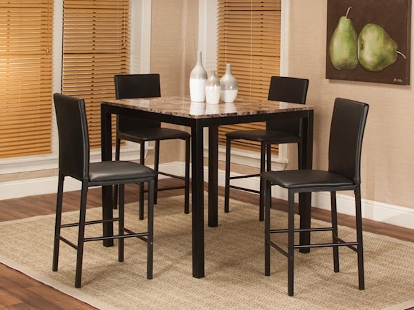 5-Piece Counter Height Table and Chair Set