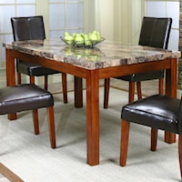 Rectangular Casual Table w/ Faux Marble Top