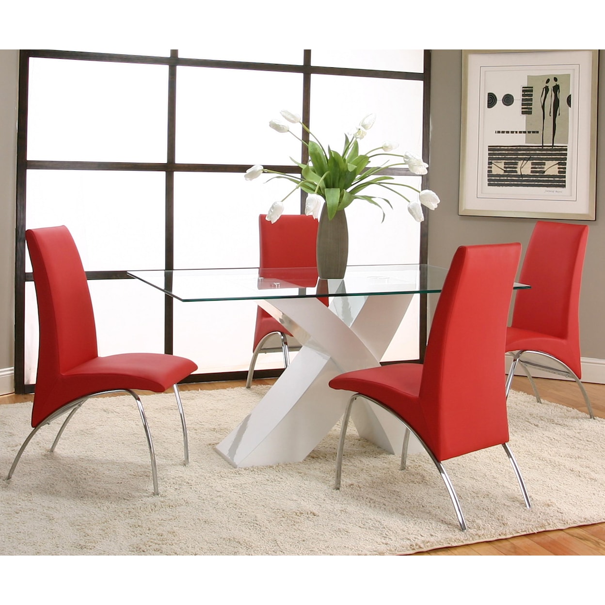Cramco, Inc Mensa Red Side Chair