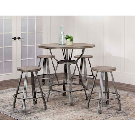 Counter Height Table and 4 Stools