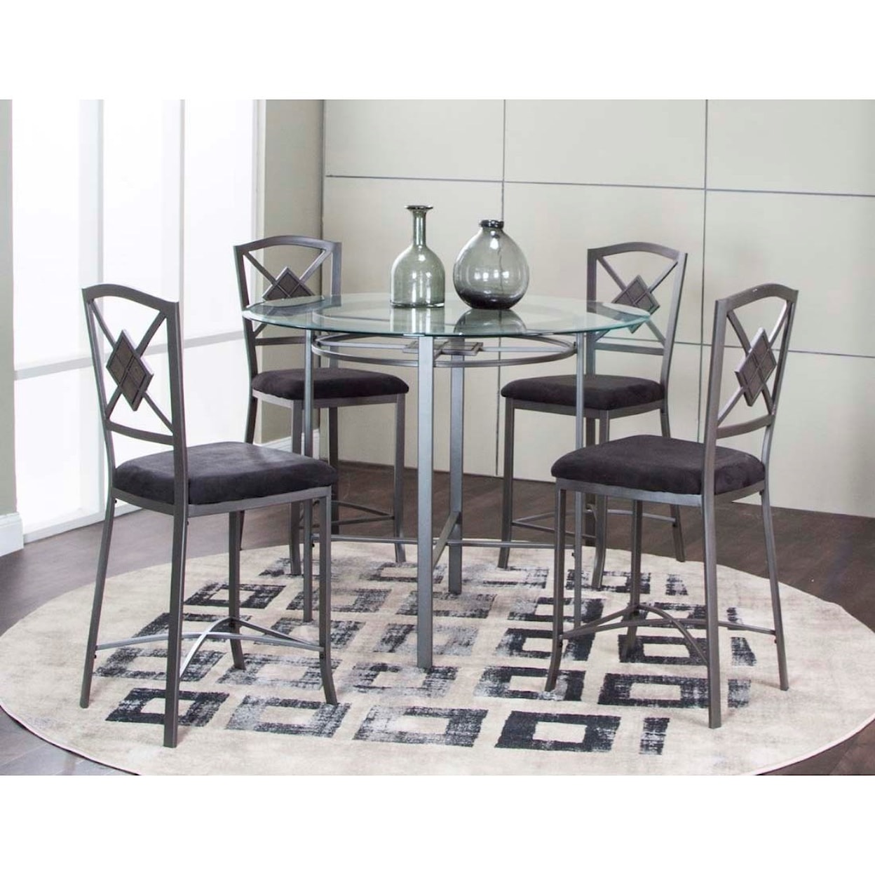Cramco, Inc Milano 5-Piece Counter Height Table and Chair Set