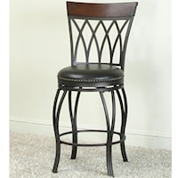 Swivel Bar Stool with Diamond Designs