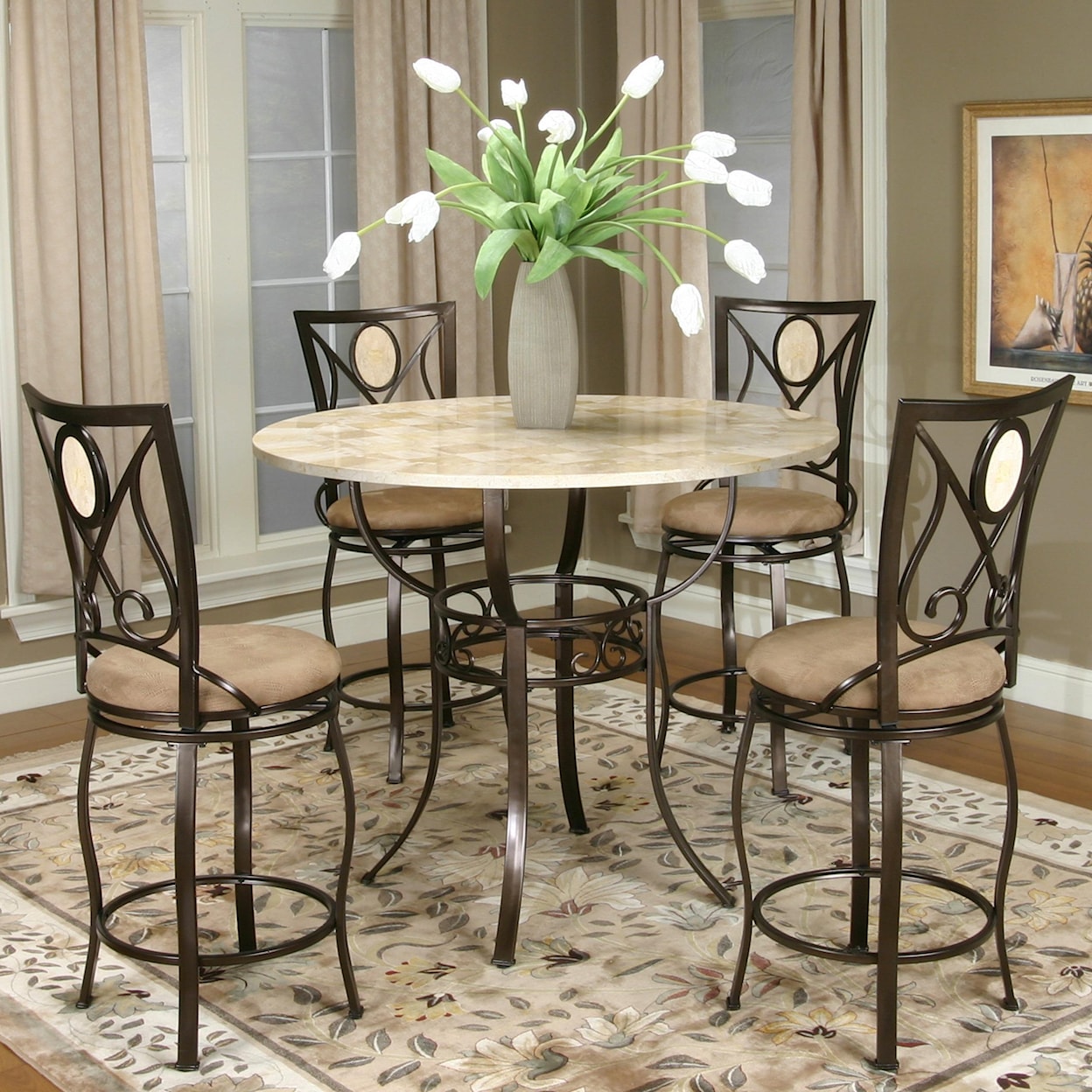 Cramco, Inc Cramco Trading Company - Nadia Five Piece Pub Table Set