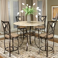 Five Piece Pub Table and Swivel Stool Set