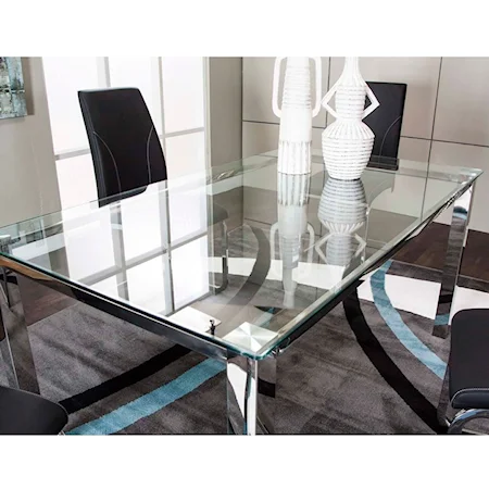 Glass Top Dining Table