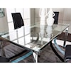 Cramco, Inc Skyline Glass Top Table and Upholstered Chair Set