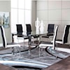 Cramco, Inc Skyline Glass Top Table and Upholstered Chair Set