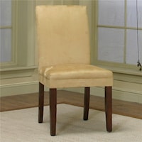 Dining Side Chair with Wheat Micro-Suede Fabric