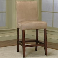 Counter Height Dining Chair with Stone Micro-Suede Fabric