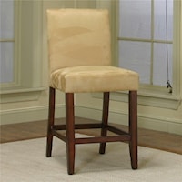 Counter Height Dining Chair with Wheat Micro-Suede Fabric 