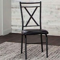 Transitional X-Back Side Chair