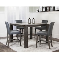 5-Piece Counter Height Dining Set includes Table and 4  Chairs