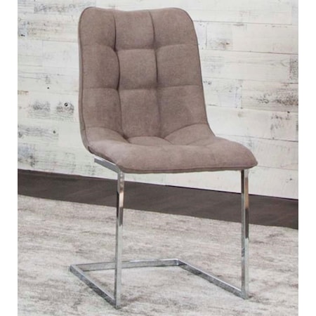 Stone/Chrome Side Chair (Welded)