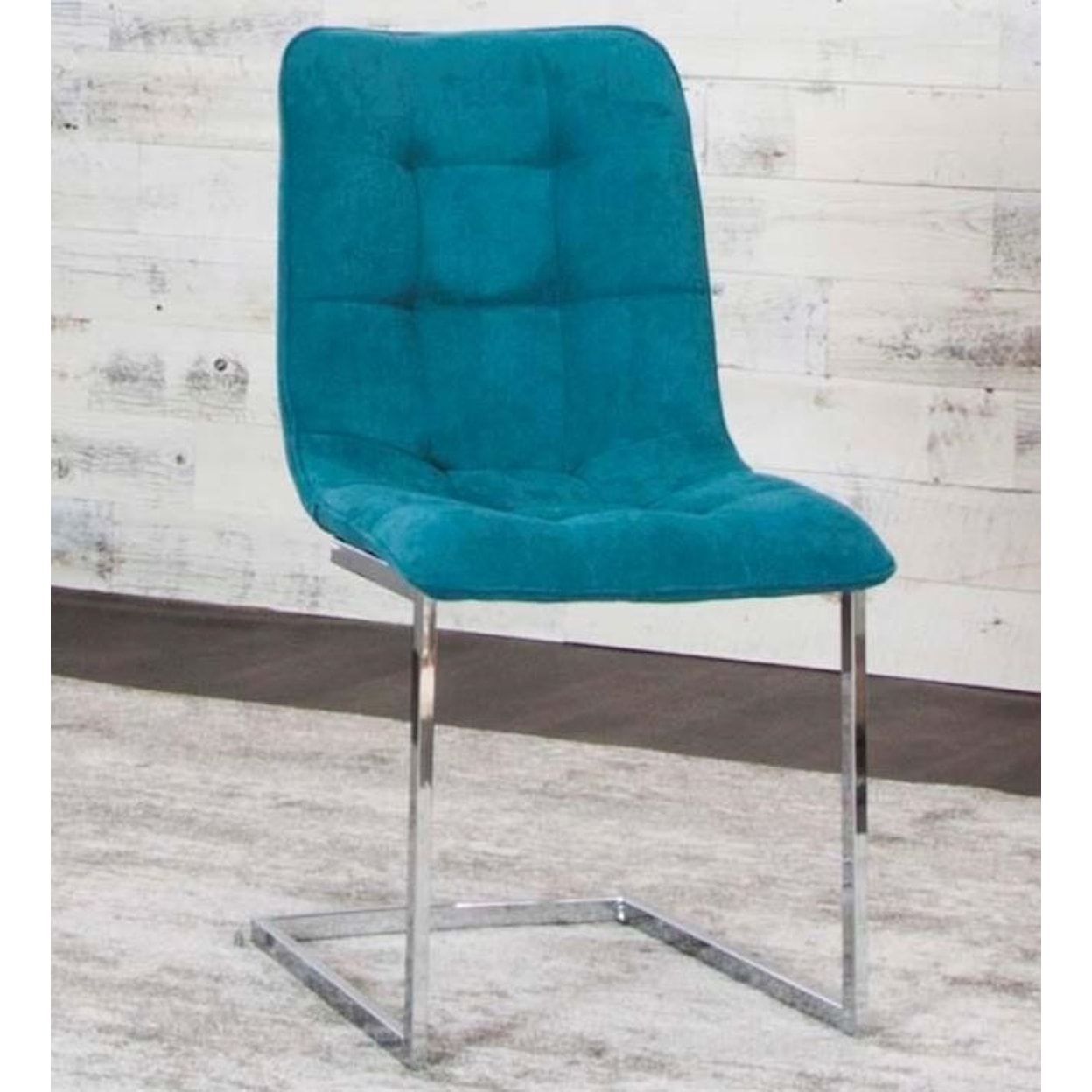 Cramco, Inc Rafina Aqua/Chrome Side Chair (Welded)