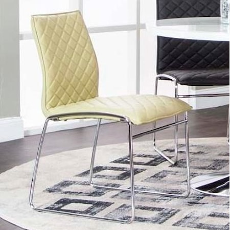 Sage Polyurethane/Chrome Side Chair