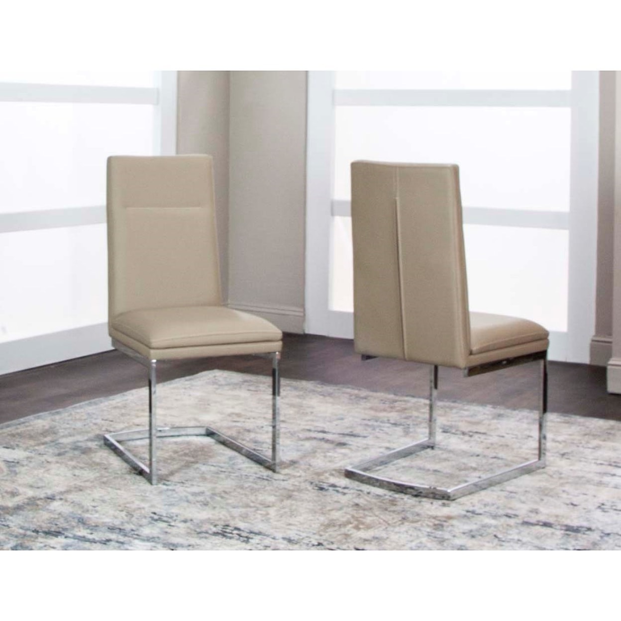 Cramco, Inc Reliant Khaki Polyurethane/Chrome Side Chair